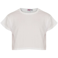 (11-12 Years, White) Girls Top Kids Plain Color Stylish Trendy Top
