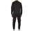 (L, Black) Mens Plain Tracksuit Sweatpants Raglan Sleeves Set 2