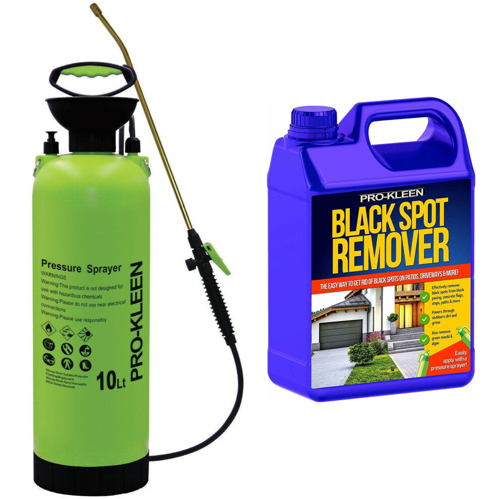 ProKleen Black Spot Remover Cleaner 5L & Manual Pump Pressure Sprayer 10L - Image 3