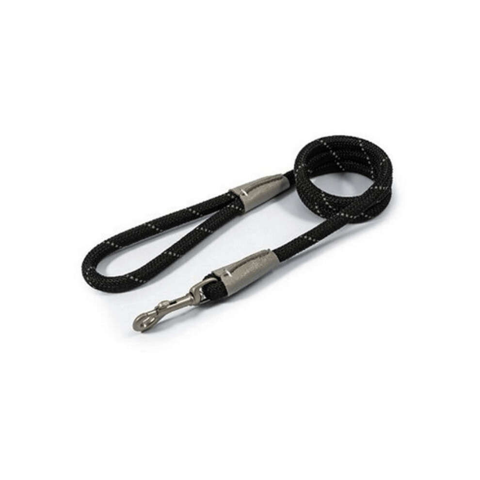 (Black, 107 X 1cm) Ancol Viva Rope Reflective Snap Lead