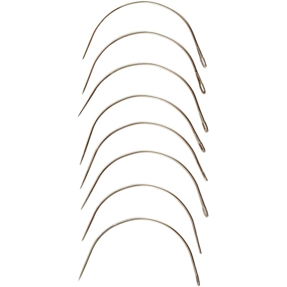 Cetornie Unisex Red 20 Pieces Hair Extension Curved C Needle Hair Weave C Type Needle Curved C Hair Weaving Needle For Hair Extension
