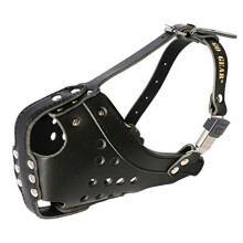 DINGO GEAR Leather Dog Training Muzzle for Defence, Service & Working Dogs - S03031, Lightweight, Reinforced, Handmade in Poland