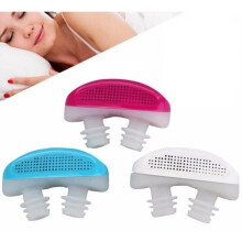 (White) Silicone Anti Snore Nasal Dilators Apnea Aid Nose Clip Device Stop Snoring