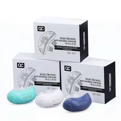 (Blue) Micro Electric CPAP Noise Anti Snoring Device Sleep Aid Stopper Apnea Stop Snore