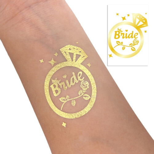 Bride Tribe Temporary Tattoo - Metallic Gold with Arrow - 2 pack – Simply  Party Supplies