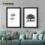 (18x12" Pic (22x16" Frame)) Black Picture Frame / LW Style Wall Art Frame / Modern Photo Frames With White mount 8