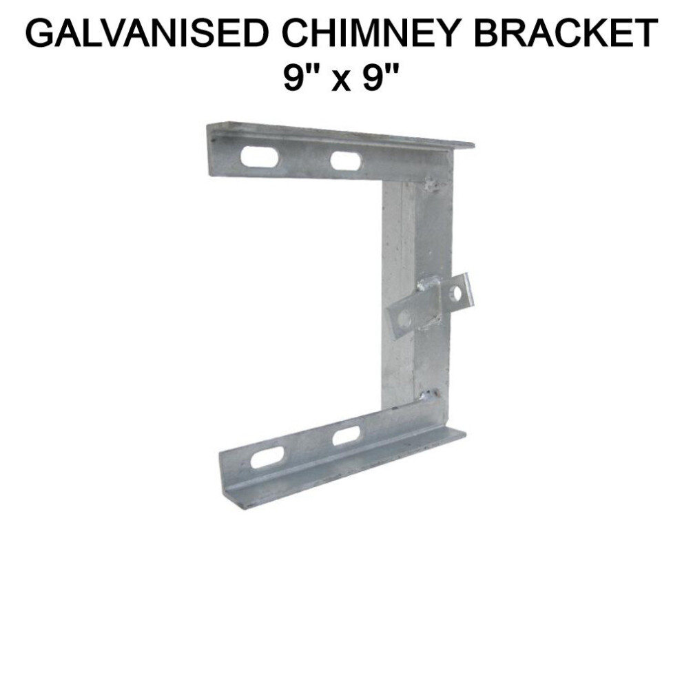 9" X 9 Inch Galvanised Steel Tv Aerial Chimney Mounting Bracket For Pole Mast 3713804142650