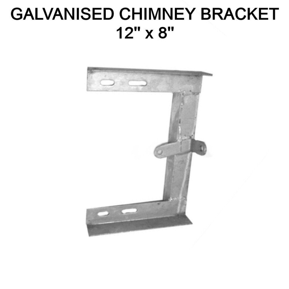 12" X 8'' Inch Galvanised Steel Tv Aerial Chimney Mounting Bracket For Pole Mast 3713804142674