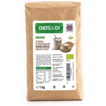 CHEFS & CO Organic Stoneground Strong Wholemeal Bread Flour - 1kg