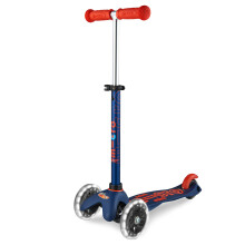 Mini Micro Deluxe Led Light Up Scooter Navy 2-5 Years Tilt And Lean Toddler Boys Girls Childrens 3 Wheel Micro Scooters