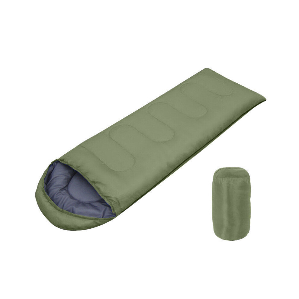 (Green, 0.7kg(180+30)*75cm) 4 Season Sleeping Bag Waterproof Outdoor Camping Hiking Envelope Single Zip Bags