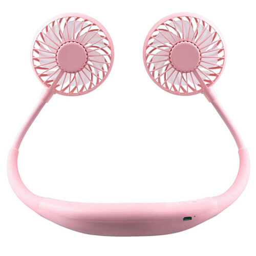 (Pink) 360-degree Adjustable Portable Fan