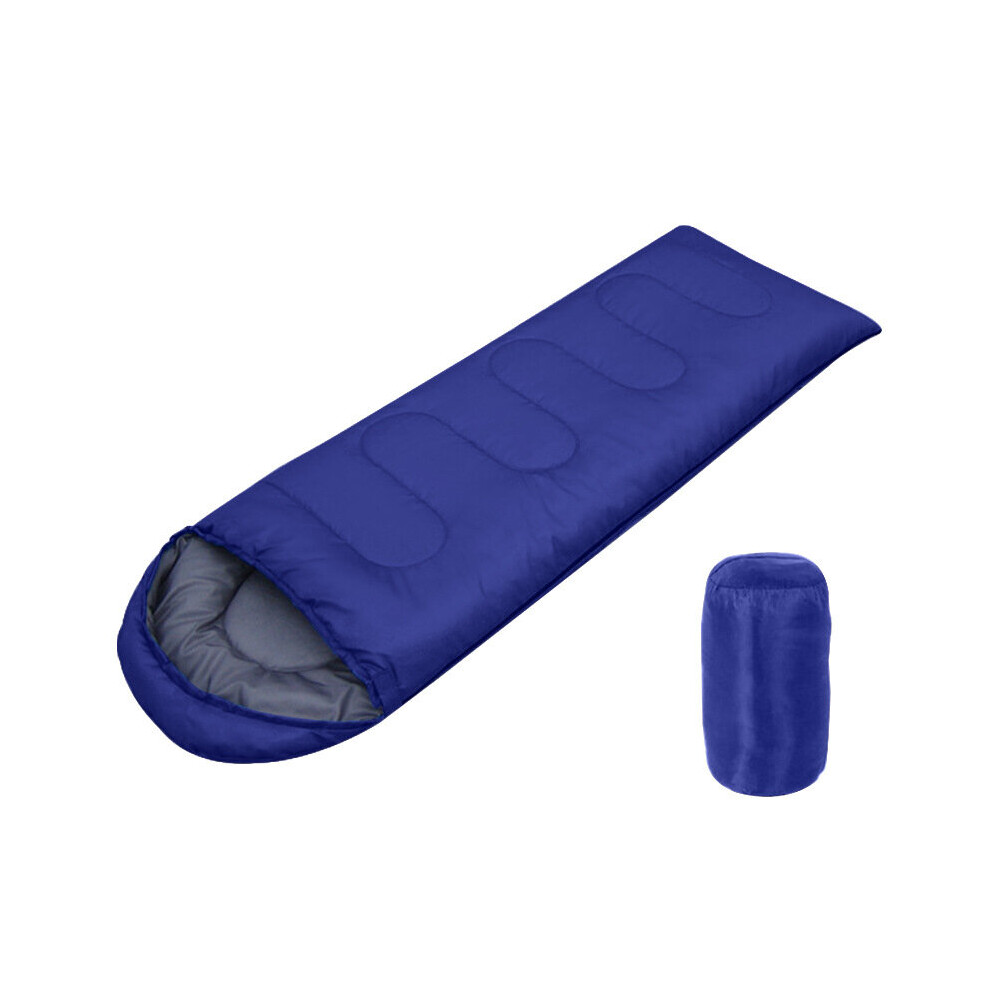 (Dark Blue, 0.95kg(180+30)*75cm) 4 Season Sleeping Bag Waterproof Outdoor Camping Hiking Envelope Single Zip Bags