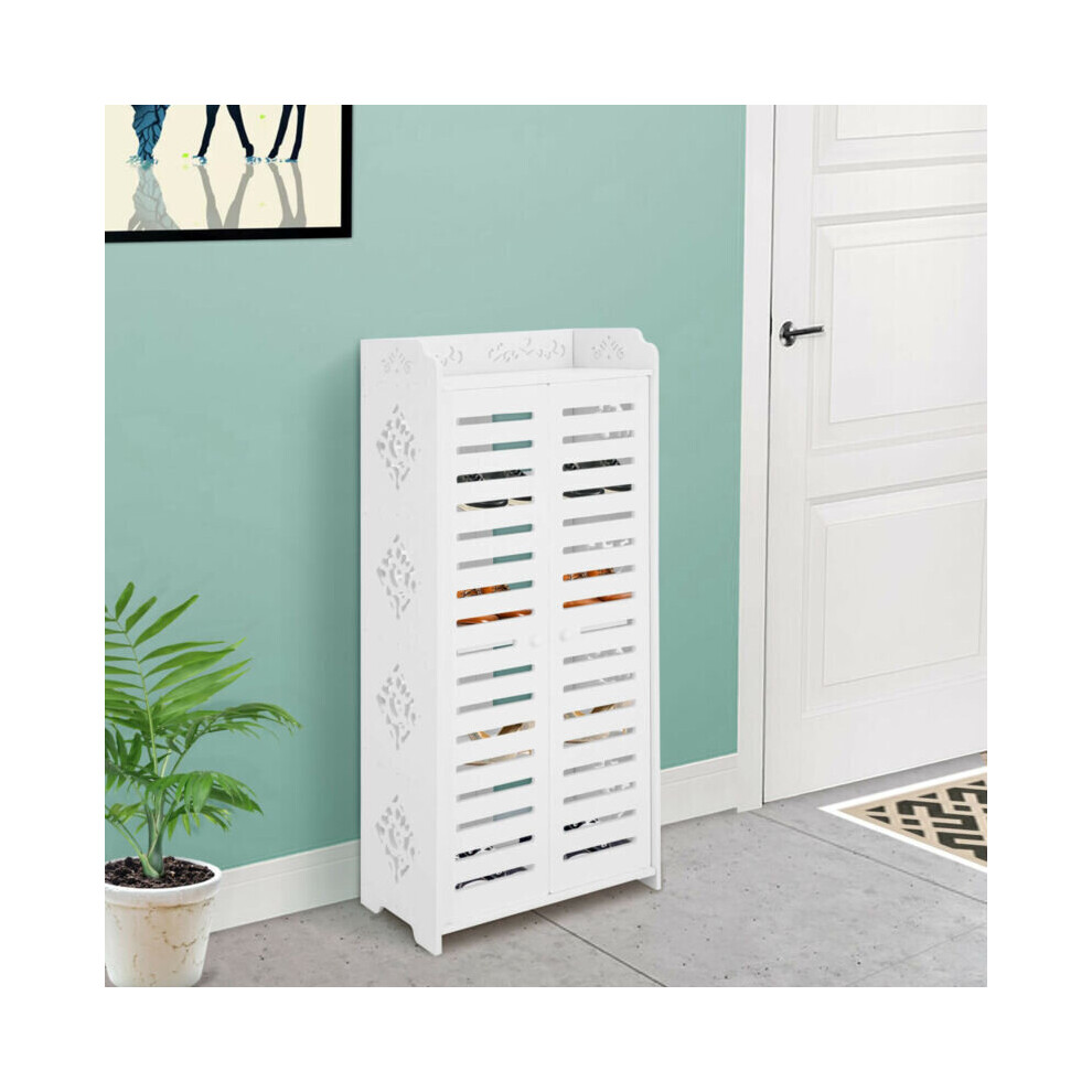 5 Tier Shoes Storage Cabinet White Door Organiser Shelf Rack-image-OPC-P8ZG5C6-NEW