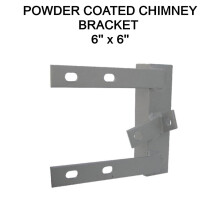 6" x 6'' Inch Powder Coated Steel TV Aerial Chimney Mounting Bracket for Mast