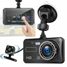 4-Inch Car DVR Dash Cam 1080P HD Dual Lens Front & Rear Video Recorder - 170 Wide, G-Sensor, Night Vision, 4.0-Inch LCD