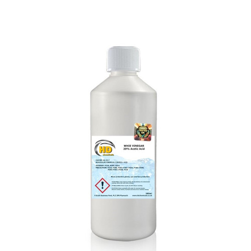 (500ml) White Vinegar 20% Cleaner Weed Killer Window Clean