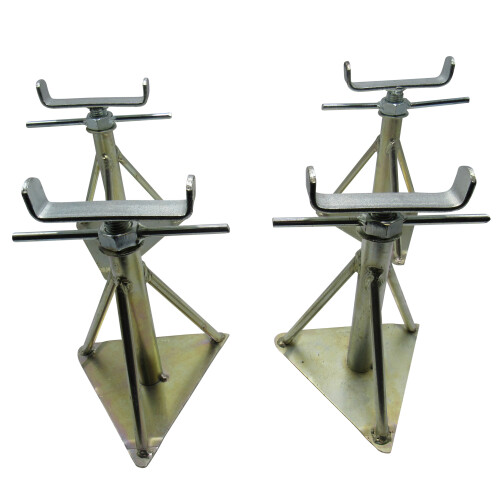 Static Caravan Axle Stands Very Small X4 (Extra Wide 7.1" - 10.4")