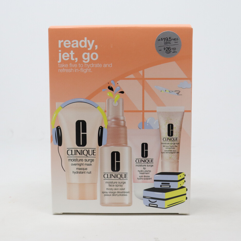 Clinique Ready, Jet, Go 4 Pcs Set  / New With Box