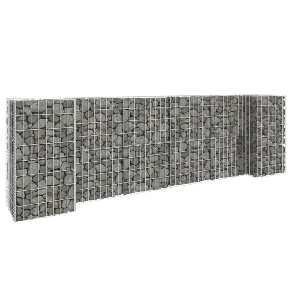 Vidaxl H-Shaped Gabion Planter Steel Wire 260X40x80cm Gardening Pot Planter