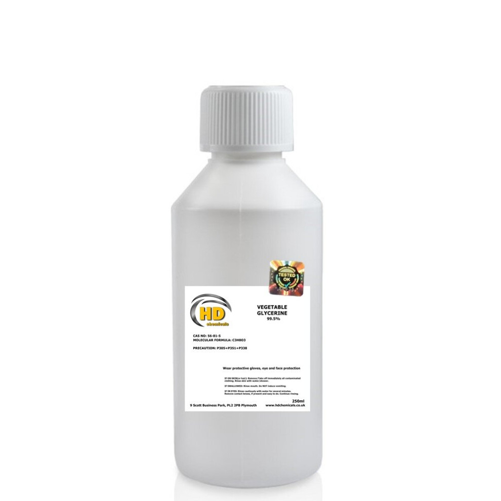 Hd Chemicals Ltd (250Ml) Glycerol Vegetable Glycerine 99.5%