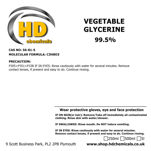 (250ml) Glycerol Vegetable Glycerine 99.5% 2