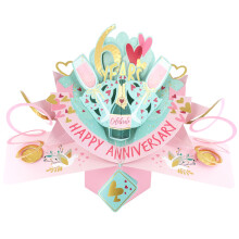6 Years Happy 6th Anniversary Pop-Up Greeting Card Love Kate's 3D Pop Up Cards