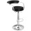 Zenith Bar Stool Black - Height-Adjustable Gas Lift with Supportive Backrest for Kitchen Breakfast Bar 1