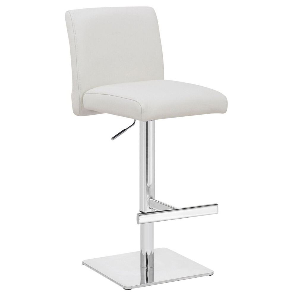 Deluxe Snella Leather Bar Stool White