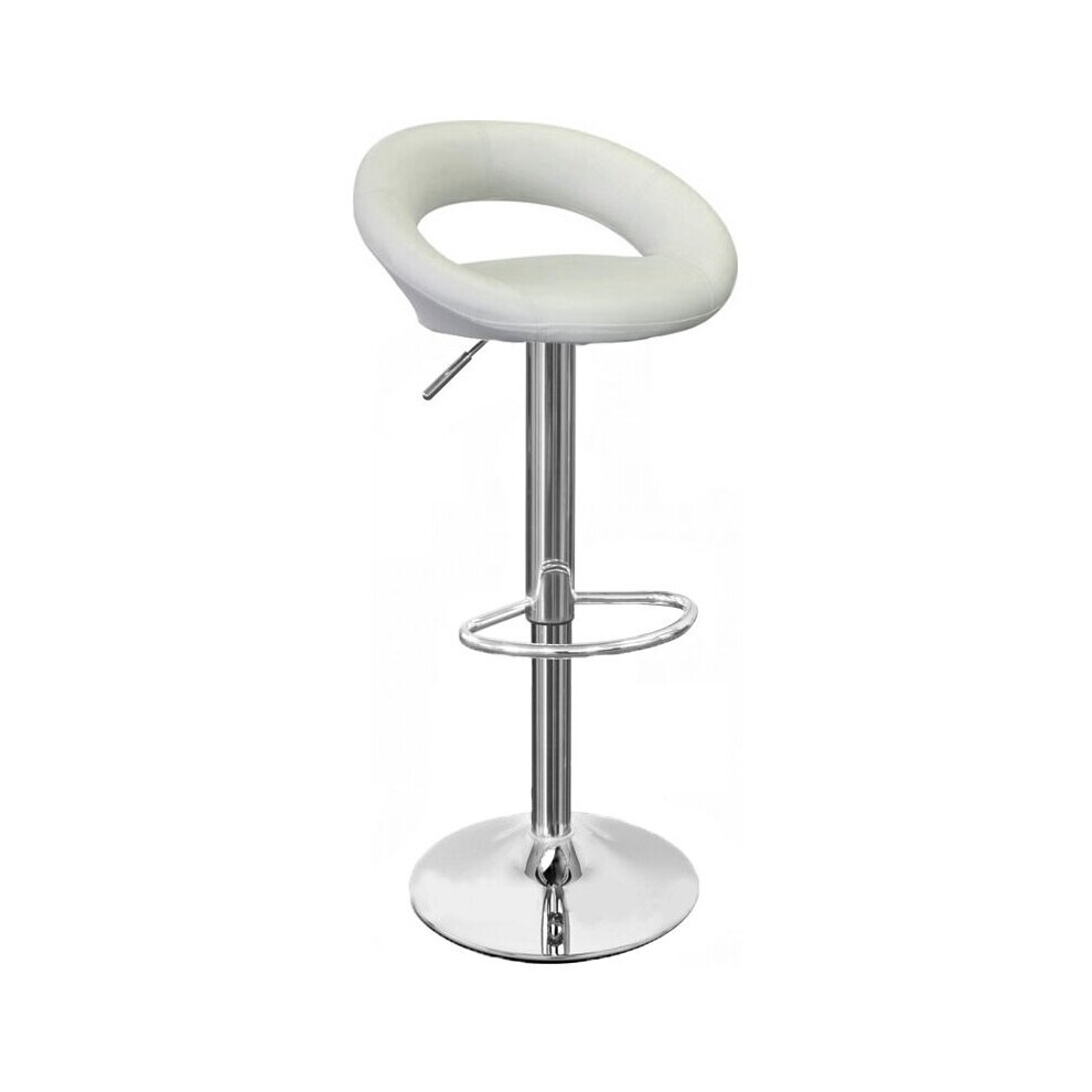 Sorrento Leather Bar Stool White