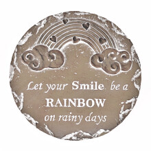 Country Living Let Your Smile Be A Rainbow Round Garden Stepping Stone