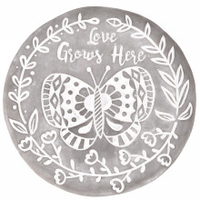 Country Living ButterFly Love Grows Outdoor Round Garden Stepping Stone
