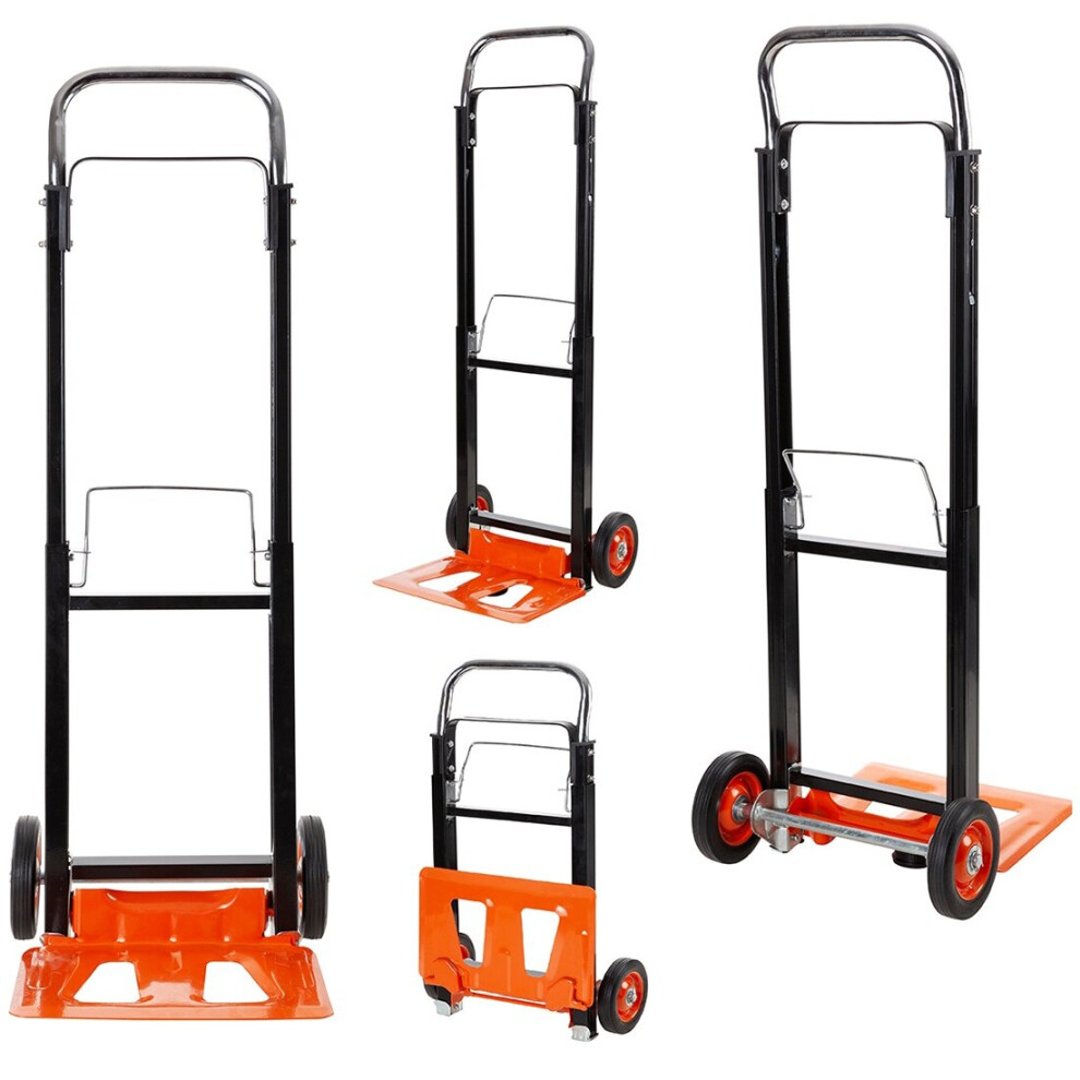 Black+Decker Heavy Duty Industrial Hand Truck Sack Trolley Foldable Cart 90Kg UK