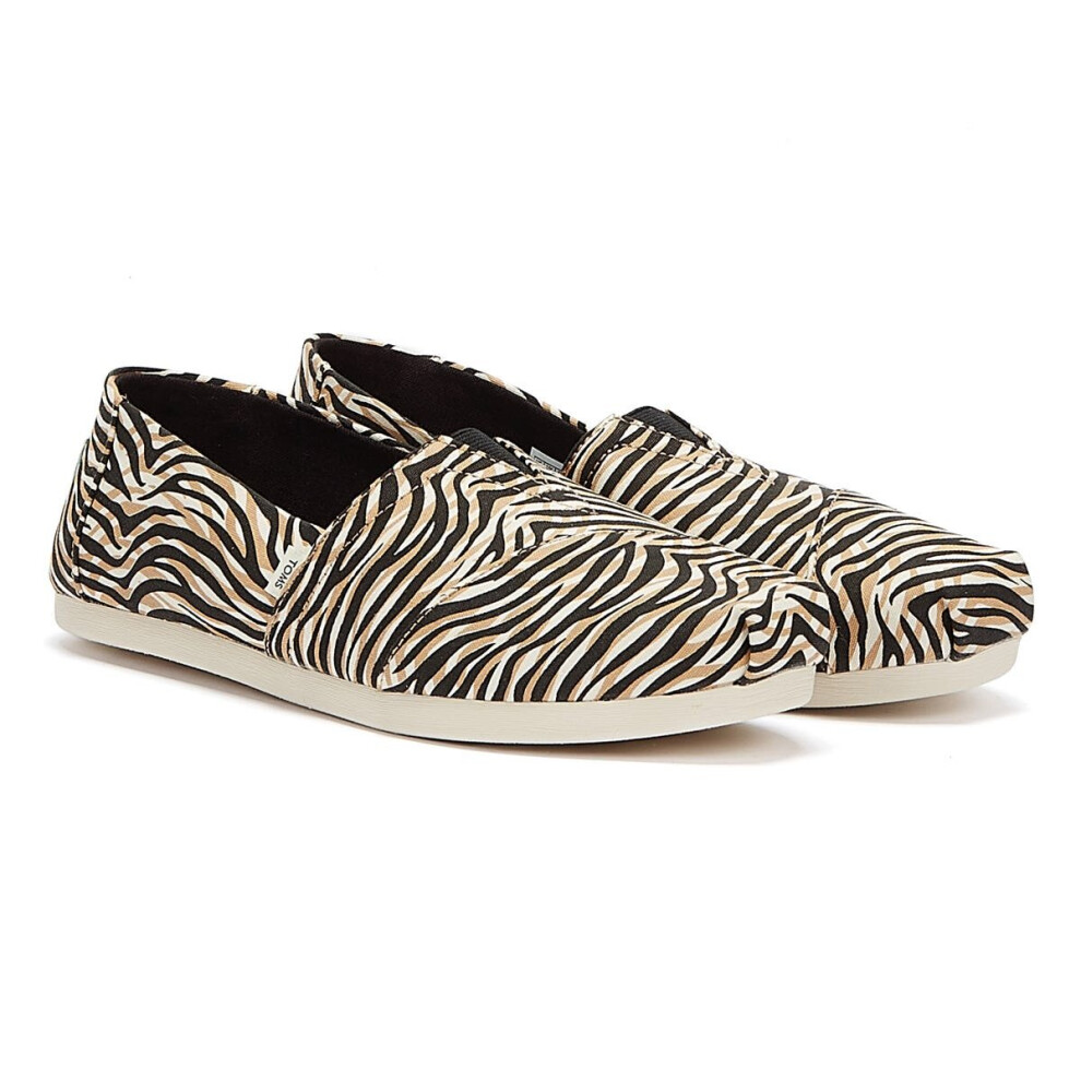 Toms (5) Alpargata Liger Print Womens Beige Espadrilles
