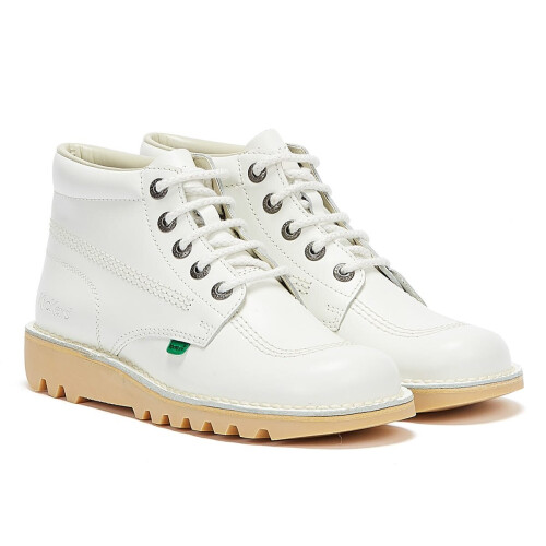 KicKers (10.5) Kickers Kick Hi White Leather Boots