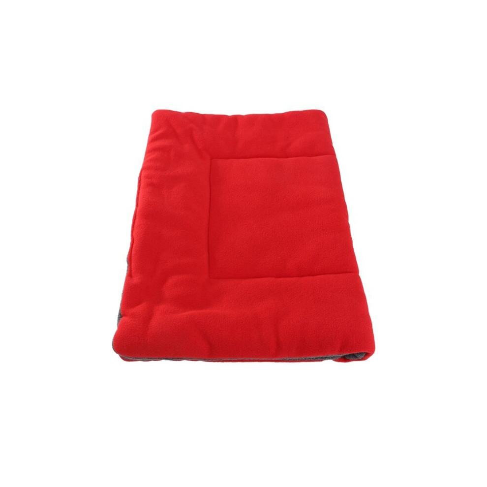 (Red, L) Pet Dog Crate Warm Cage Kennel Bed Mat Soft Cozy Cushion