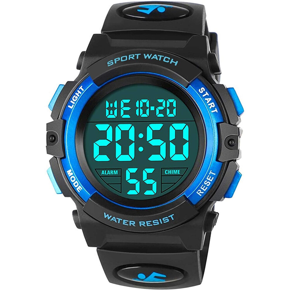 Rsvom Kids Watches For Boys, Outdoor Waterproof Digital Sports Watch With Alarm/Stopwatch, Childrens Digital Wrist Watches For Teenagers Students