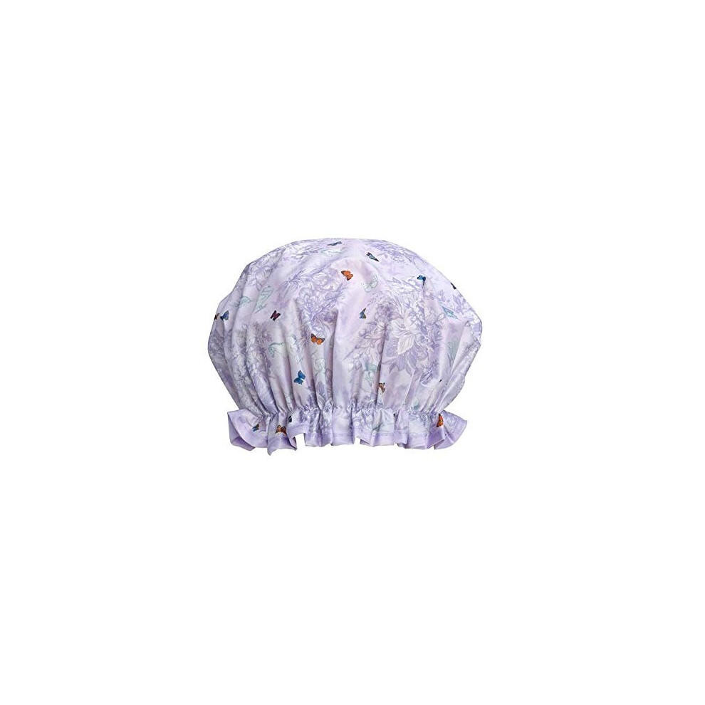 Bodylife Vintage Butterfly Double Layered Shower Cap