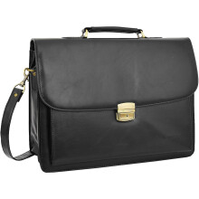 Mens pu Leather Briefcase Black Laptop Bag A4 Office Business Organiser Satchel Andy