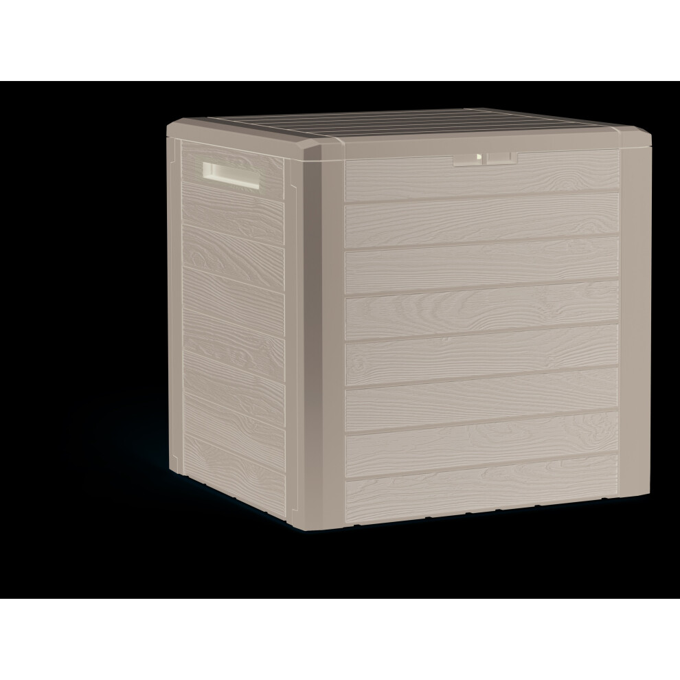 (Anthracite ) 140L Plastic Outdoor Balcony Garden Storage Box