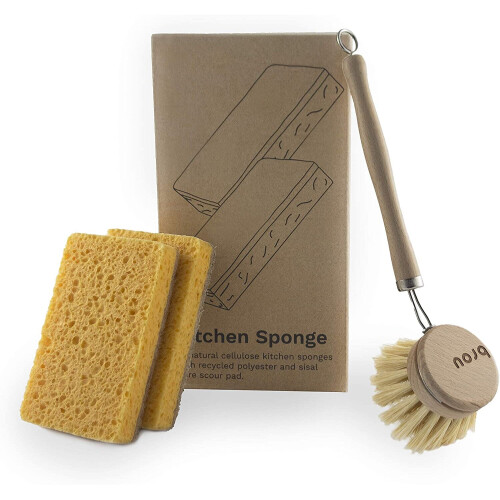 Vove | Éponge de Cuisine Naturelle Premium | Non Rayante | Durable | Zéro Déchet | Éponge Compostable 1
