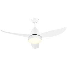 HOMCOM Reversible Ceiling Fan with Light, 3 Blades, Mount Lighting