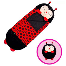 (ladybug) Children's cartoon sleeping bag birthday gift plush doll pillow boy girl warm soft lazy sleeping bag