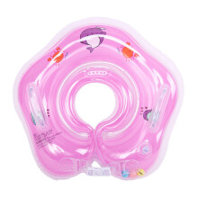 (pink) Baby Inflatable Swimming Ring Neck Swim Ring For Newborn Baby