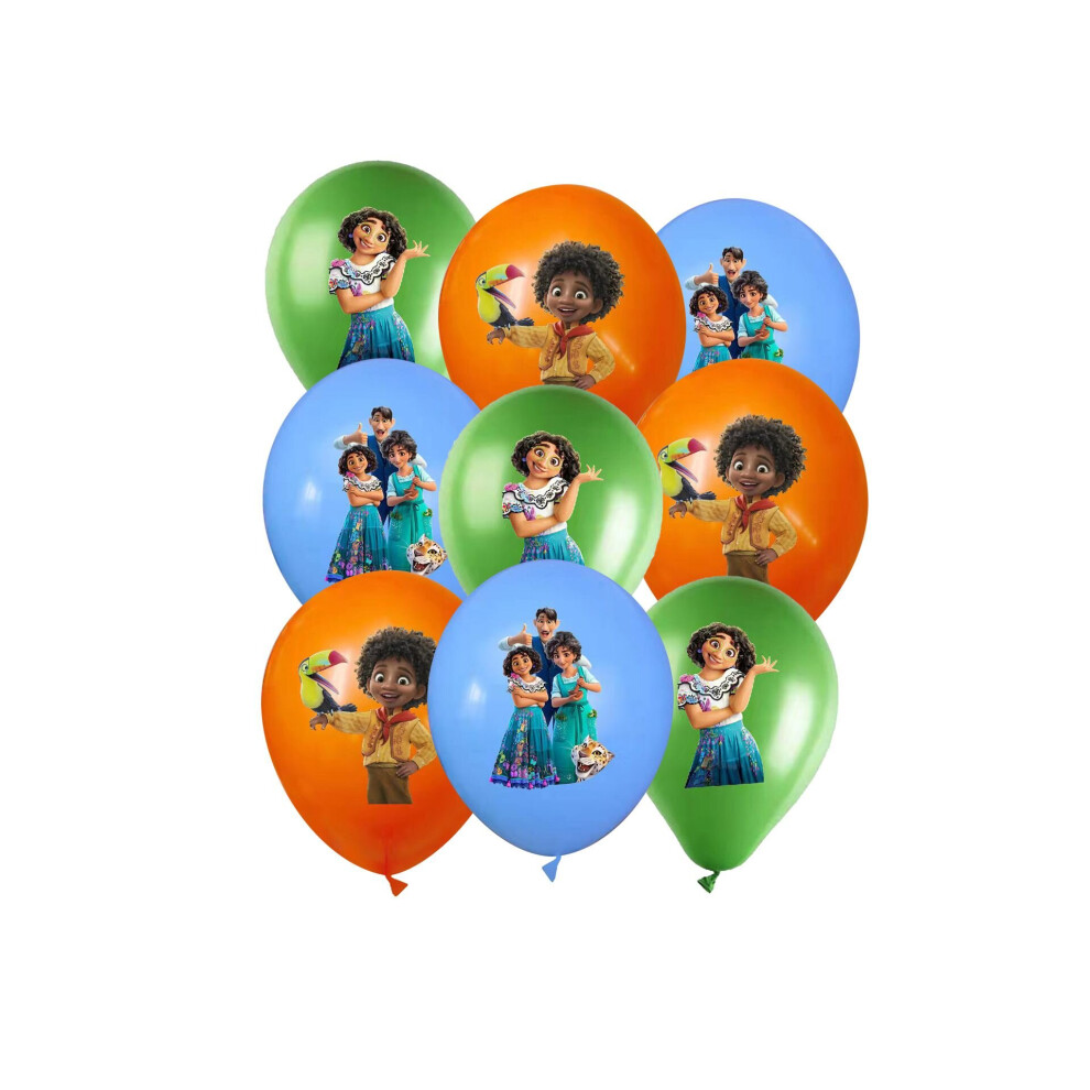 (18 Balloons) Encanto Birthday Party Supplies Backdrop Banner Balloons Topper Cupcake Toppers