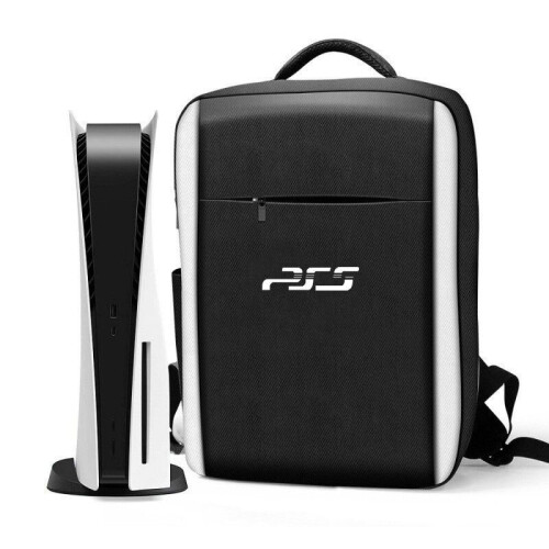 (Black C) For PS5 Protect Host Storage Bag Gamepad Accessories Backpack Travel Carrying