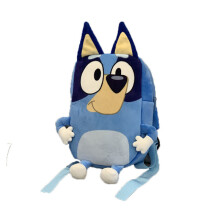 (Blue) Bluey Children School Nursery Plush Backpack Toddler Pack Kids Casual Bag