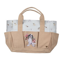 Large Fabric 'Dog Friends' Garden Tool Bag | Gardening Gift | Wrendale Designs