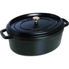 STAUB 7-Quart Oval Cocotte 33cm 6.7 L Casserole Black