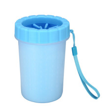 (Blue, M) Pet Washer Cup Dog Cat Foot Paws Muddy Brush Wash